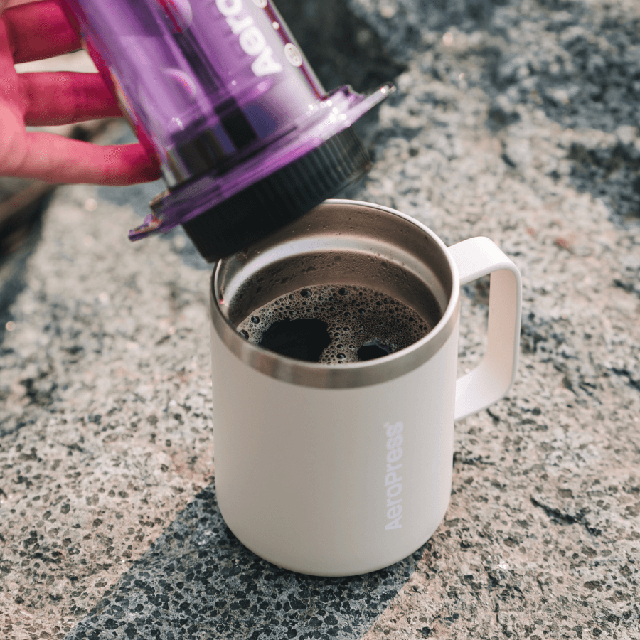 AeroPress Travel Coffee Mug - Stainless Steel - Serving Vessel for Freshly Brewed Coffee