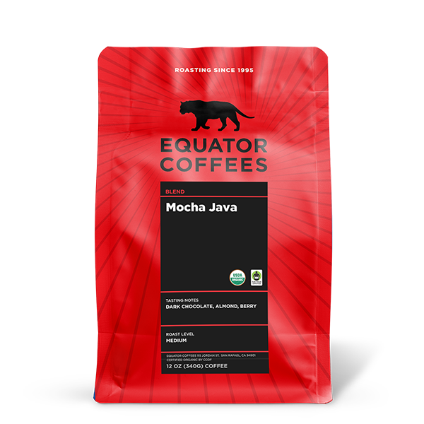 Mocha Java Fair Trade Organic 12 oz - Roasted Coffee for Home Brewing Stations