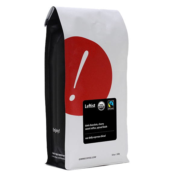 Leftist (Fairtrade Organic) 12 oz - Roasted Coffee for Home Brewing Stations