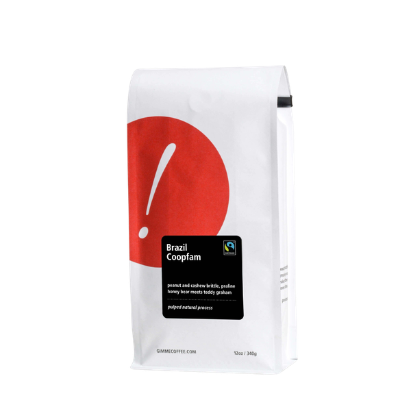 Brazil Coopfam Certified Fairtrade 12 oz - Roasted Coffee for Home Brewing Stations