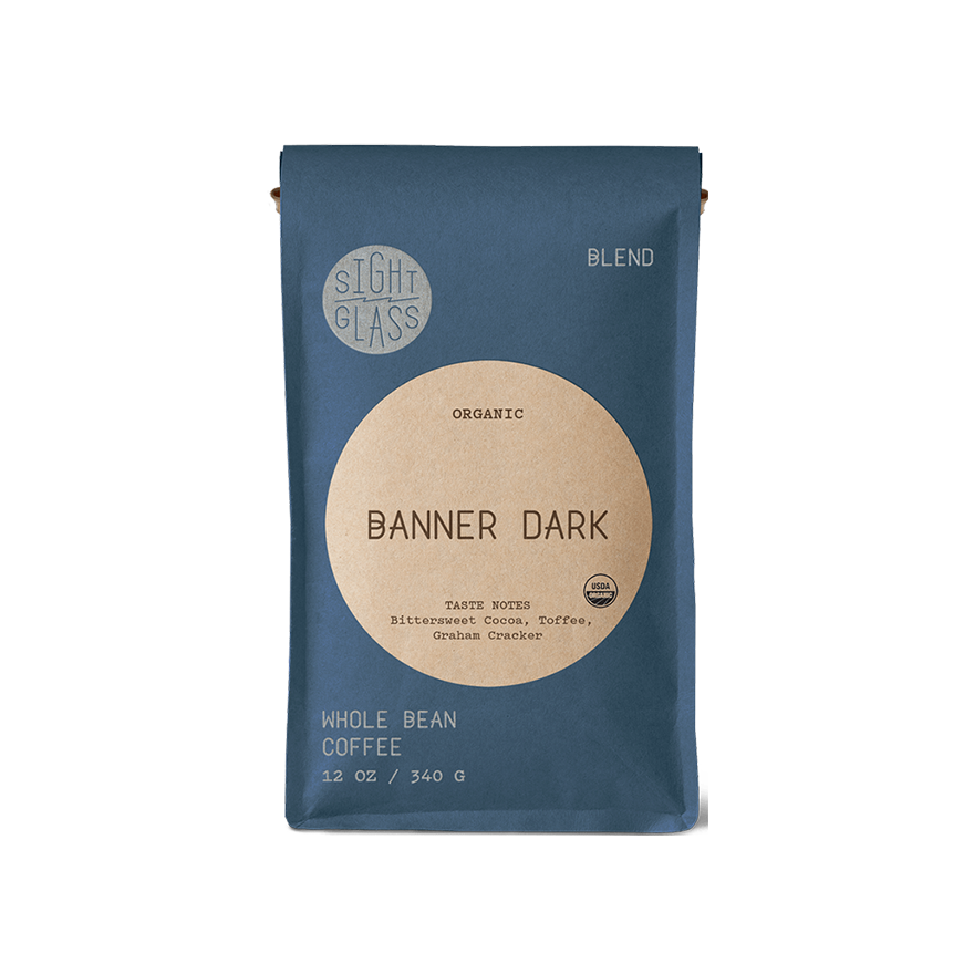 Organic Banner Dark 12 oz - Roasted Coffee for Home Brewing Stations