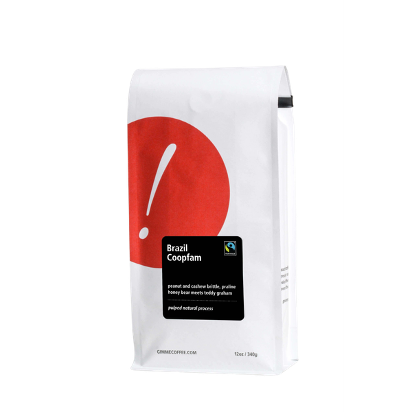 Brazil Coopfam Certified Fairtrade 2 lb - Roasted Coffee for Home Brewing Stations