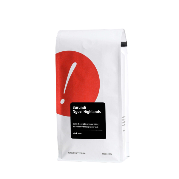 Burundi Ngozi Highlands Dark Roast 12 oz - Roasted Coffee for Home Brewing Stations