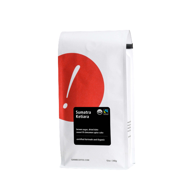 Sumatra Ketiara Fairtrade Organic 2 lb - Roasted Coffee for Home Brewing Stations
