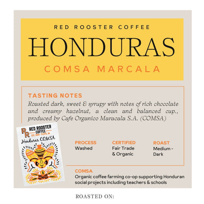 Honduras COMSA Marcala - Roasted Coffee for Home Brewing Stations