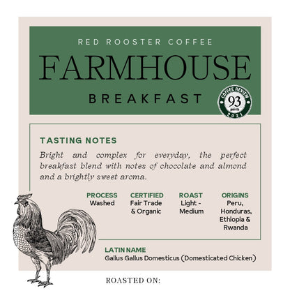 Organic Floyd Farmhouse Breakfast Blend - Roasted Coffee for Home Brewing Stations