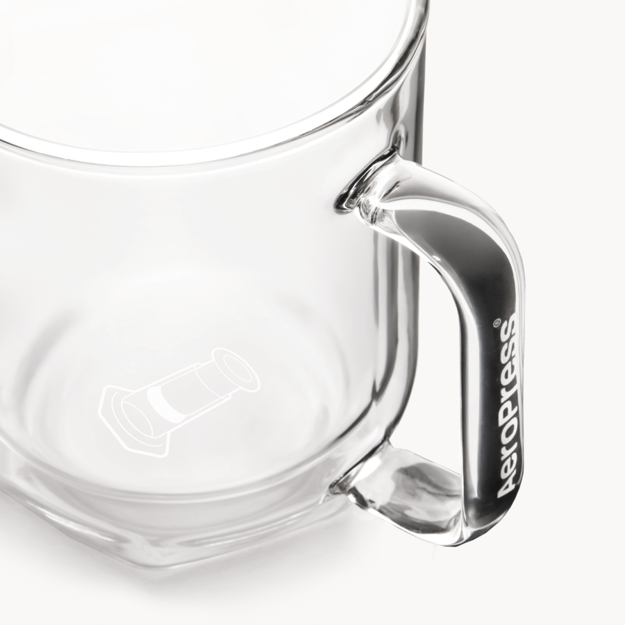 AeroPress Double Wall Glass Coffee Mug - 2 Pack - Serving Vessel for Freshly Brewed Coffee