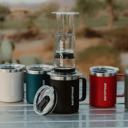 AeroPress Travel Coffee Mug - Stainless Steel - Serving Vessel for Freshly Brewed Coffee