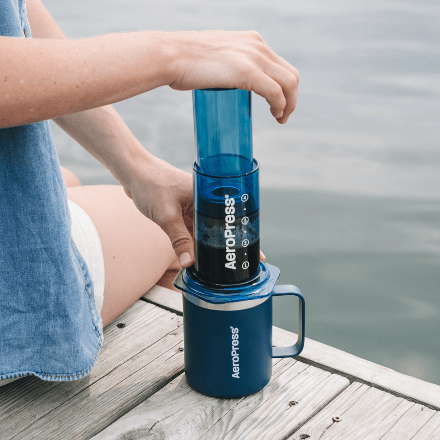 AeroPress Travel Coffee Mug - Stainless Steel - Serving Vessel for Freshly Brewed Coffee