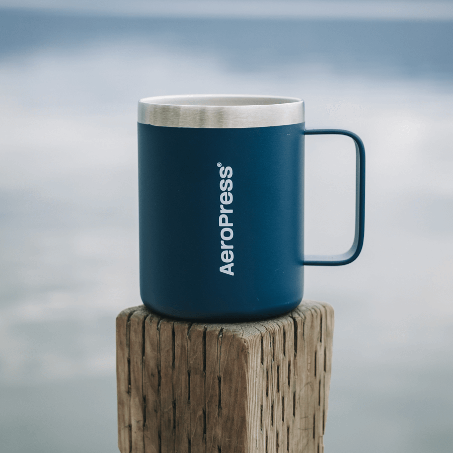 AeroPress Travel Coffee Mug - Stainless Steel - Serving Vessel for Freshly Brewed Coffee