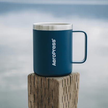 AeroPress Travel Coffee Mug - Stainless Steel - Serving Vessel for Freshly Brewed Coffee