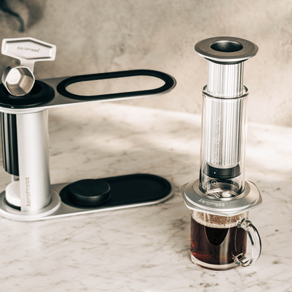 AeroPress Organizer Stand - Stainless Steel - Countertop Storage for Brewing Essentials