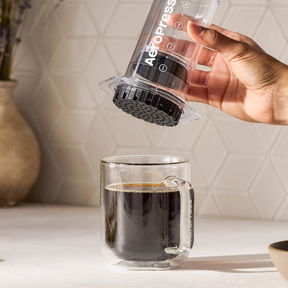 AeroPress Coffee Maker - Clear & Colors - Coffee Press for Convenient Recipe Control