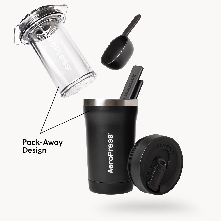 AeroPress Coffee Maker - Go Plus - Coffee Press for Convenient Recipe Control