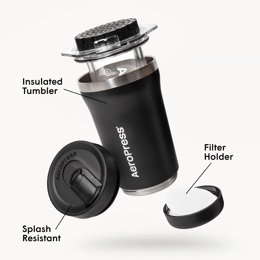 AeroPress Coffee Maker - Go Plus - Coffee Press for Convenient Recipe Control