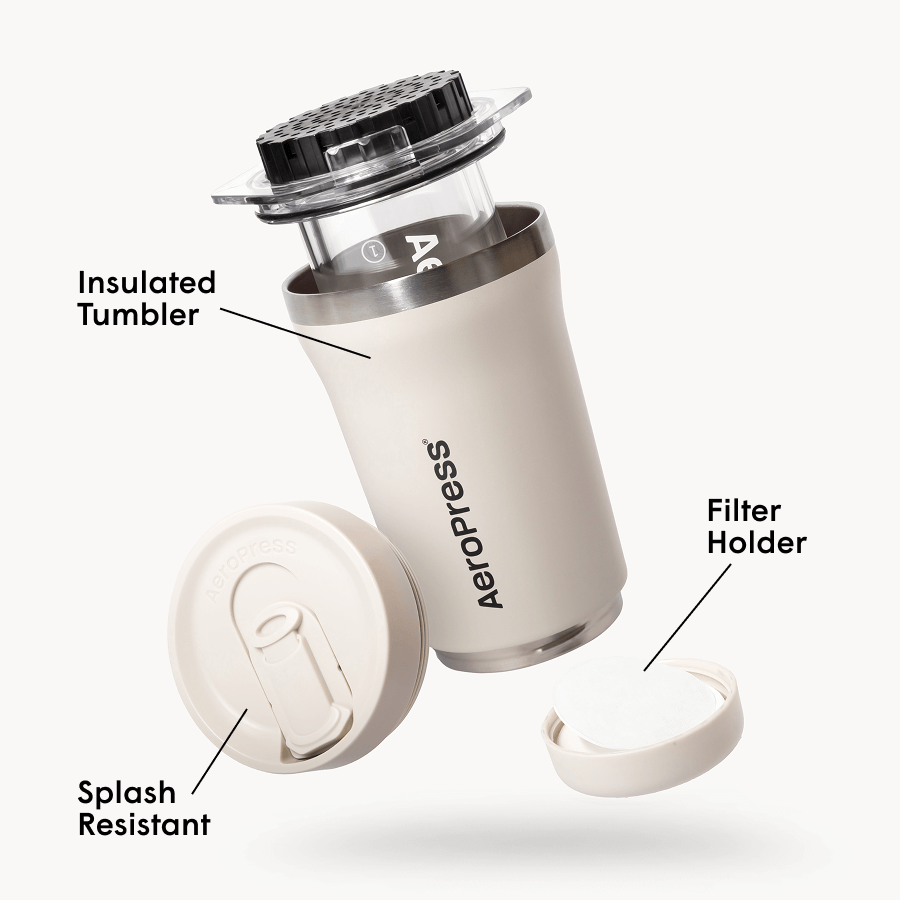 AeroPress Coffee Maker - Go Plus - Coffee Press for Convenient Recipe Control