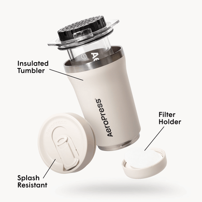 AeroPress Coffee Maker - Go Plus - Coffee Press for Convenient Recipe Control
