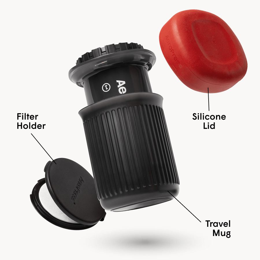 AeroPress Coffee Maker - Go - Coffee Press for Convenient Recipe Control