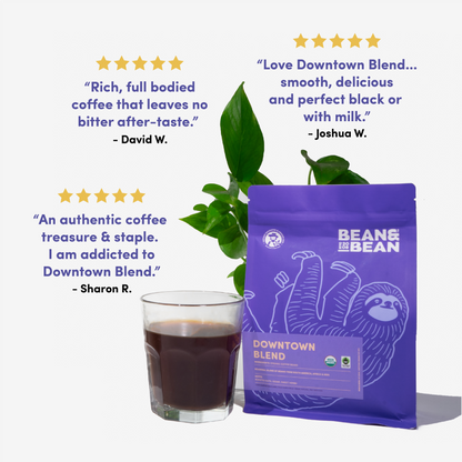 Downtown Blend Organic & Fair Trade - Roasted Coffee for Home Brewing Stations