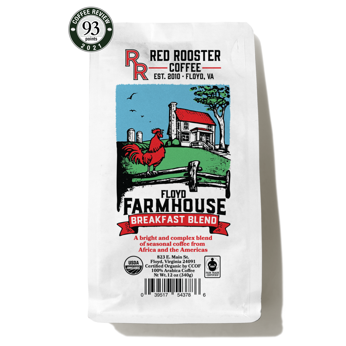 Organic Floyd Farmhouse Breakfast Blend - Roasted Coffee for Home Brewing Stations