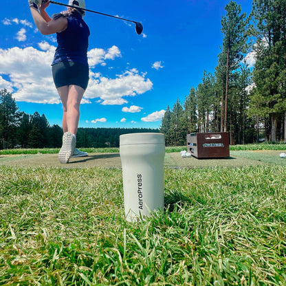 AeroPress Travel Coffee Tumbler - Stainless Steel - Serving Vessel for Freshly Brewed Coffee