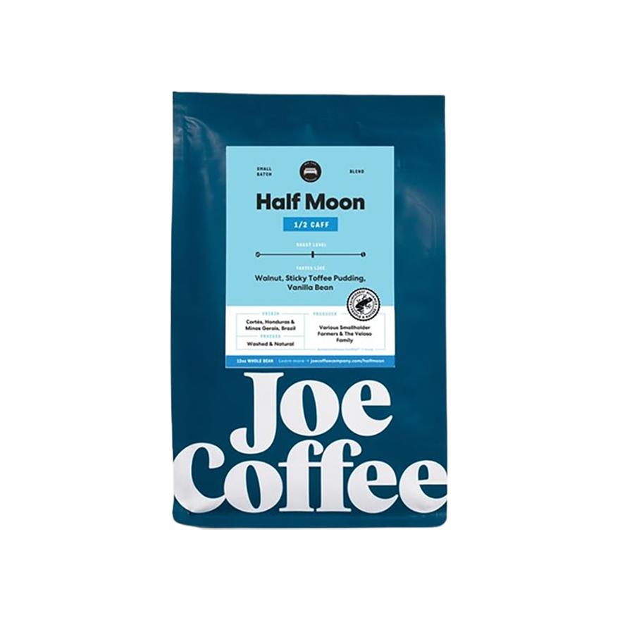 Half Moon Half Caff 12 oz - Roasted Coffee for Home Brewing Stations