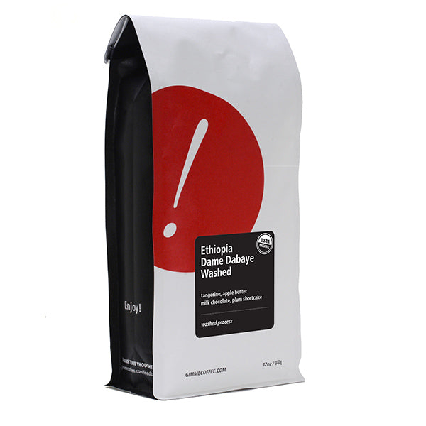 Ethiopia Dame Dabaye Washed (Organic) 12 oz - Roasted Coffee for Home Brewing Stations