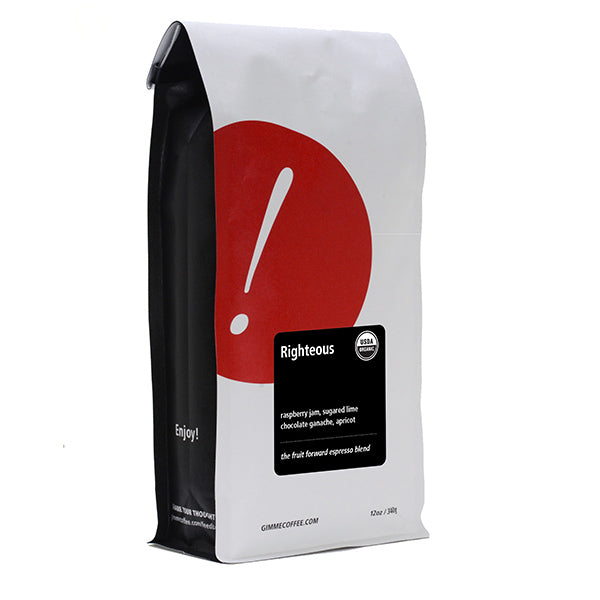 Righteous (Organic) 2 lb - Roasted Coffee for Home Brewing Stations