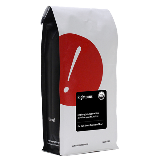 Righteous (Organic) 12 oz - Roasted Coffee for Home Brewing Stations