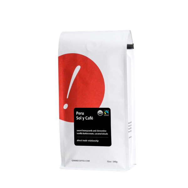 Peru Sol Y Cafe Fairtrade Organic 12 oz - Roasted Coffee for Home Brewing Stations