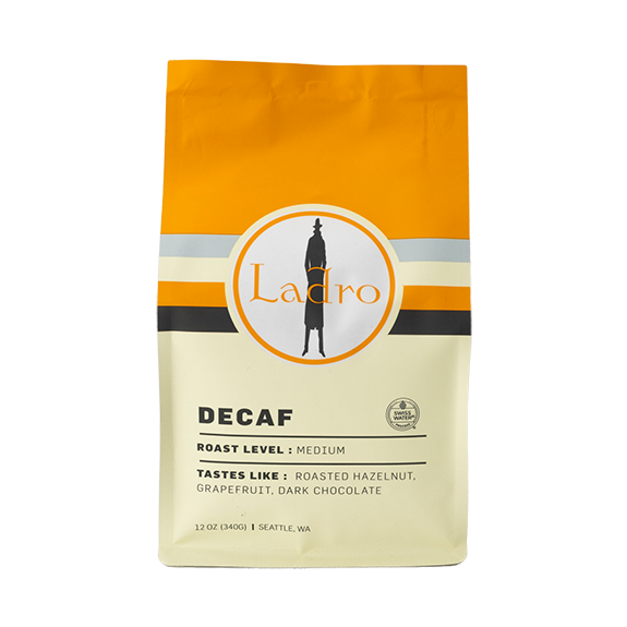 Ladro Decaf 12 oz - Roasted Coffee for Home Brewing Stations