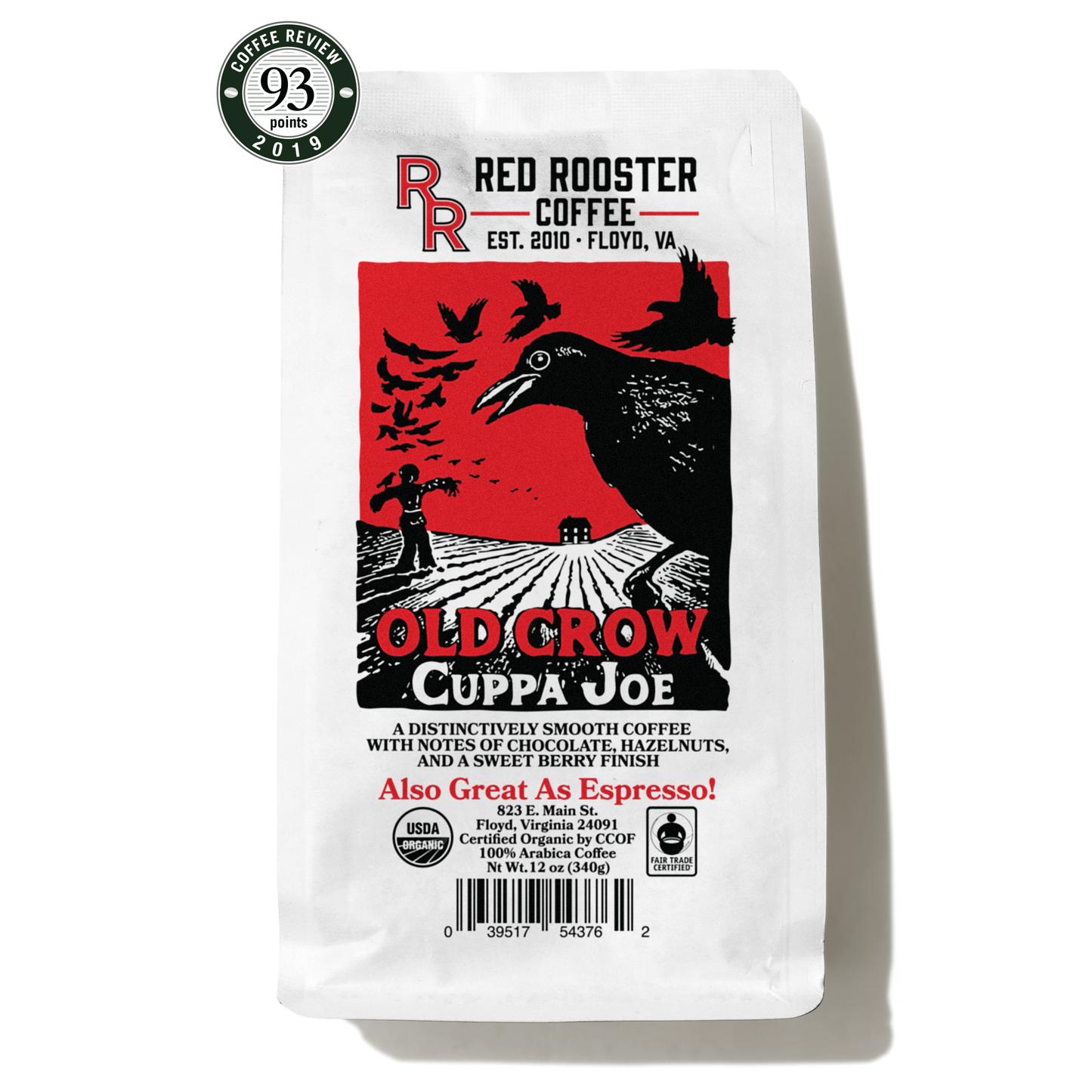 Organic Old Crow Cuppa Joe - Roasted Coffee for Home Brewing Stations