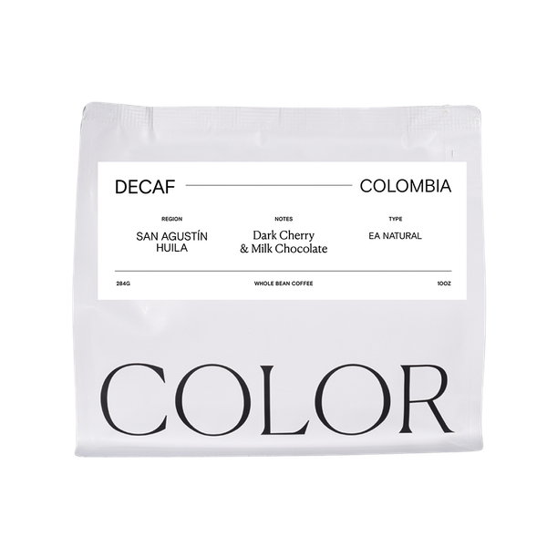 Decaf Colombia San Agustin 10 oz - Roasted Coffee for Home Brewing Stations