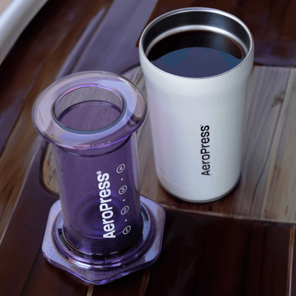 AeroPress Travel Coffee Tumbler - Stainless Steel - Serving Vessel for Freshly Brewed Coffee