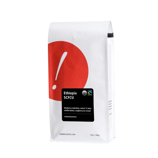 Ethiopia SCFCU Fairtrade Organic 12 oz - Roasted Coffee for Home Brewing Stations
