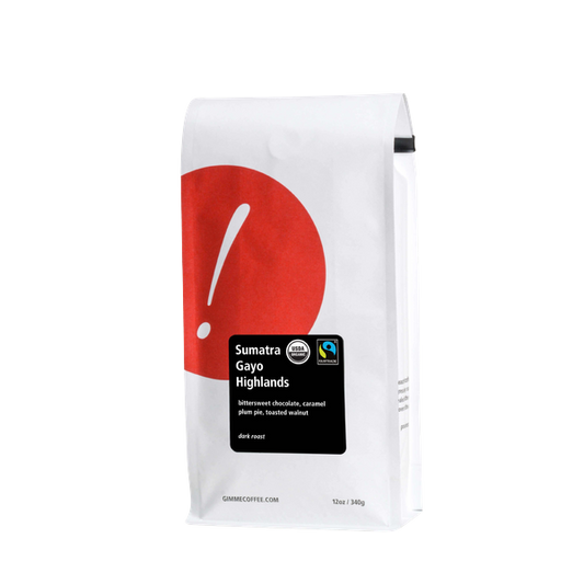 Sumatra Gayo Highlands Dark Roast FT Organic 12 oz - Roasted Coffee for Home Brewing Stations