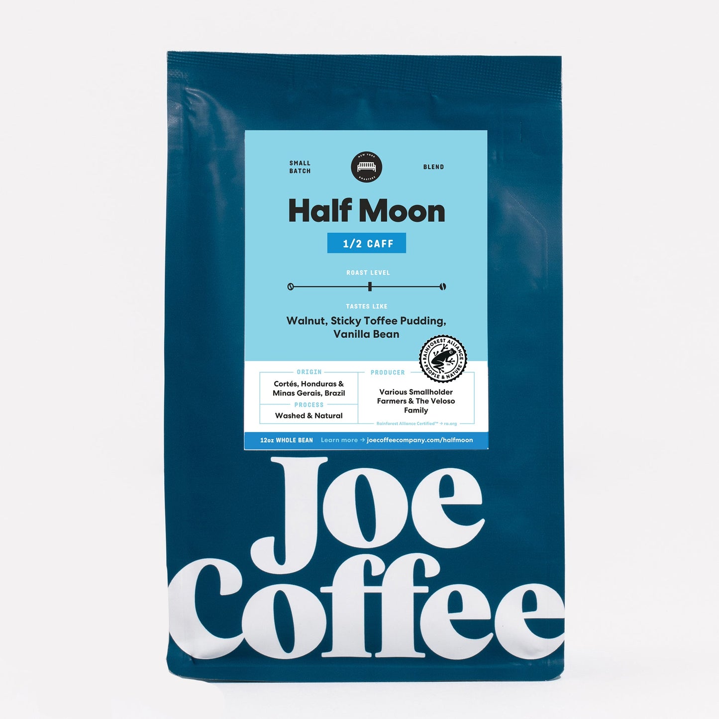 Half Moon Half Caff 2 lb - Roasted Coffee for Home Brewing Stations