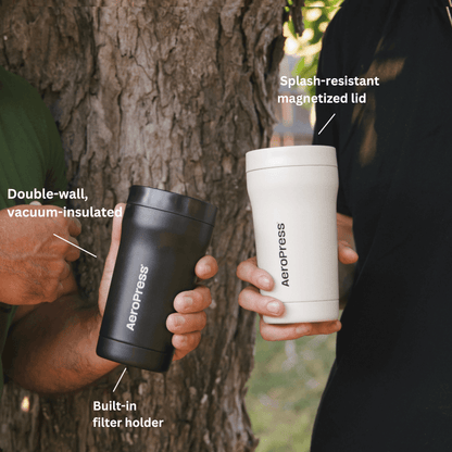 AeroPress Travel Coffee Tumbler - Stainless Steel - Serving Vessel for Freshly Brewed Coffee